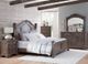 American Woodcrafters 2975 Heirloom Rustic Charcoal Complete Queen Poster Bed With Poster Footboard-1
