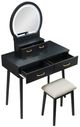 Homelegance® Camilla Black Youth Vanity Dresser with Mirror and Stool Set-2