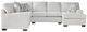 Hughes Furniture® 18800 3-Piece Camelot Bone U-Shaped Right-Arm Facing Sectional and Chaise-2