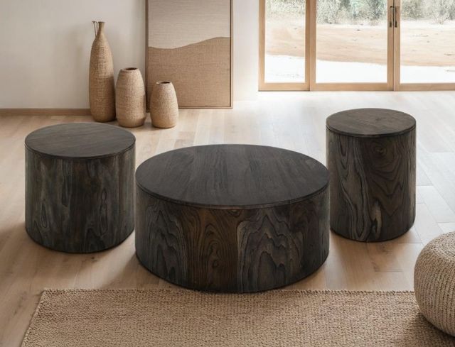 International Furniture Direct Balam Black Cocktail Table-1