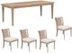 Liberty Furniture Sheridan Pointe 5-Piece Natural/Vintage Natural Rectangular Table Set-0