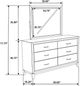 Coaster® Valen Light Taupe Dresser and Mirror Set-2
