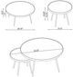 Coaster® Kaelyn 4-Piece Mirrored Top Occasional Table with Gold Base Set-3