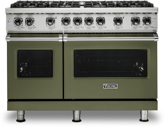 Viking® 5 Series 48" Cypress Green Pro Style Natural Gas Range-0