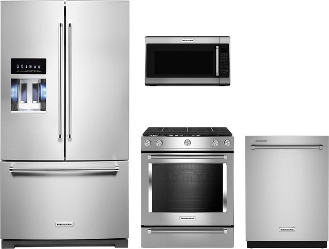 KitchenAid® 4 Piece Kitchen Package-Stainless Steel-0