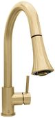 ZLINE Autograph Edition Edison Champagne Bronze Pull Down Single Handle Kitchen Faucet-0