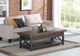 Flexsteel® Carpenter Dark Brown Lift-Top Coffee Table with Black Base-1