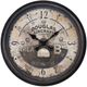 Monarch Specialties Inc. Antique Brown 20" Round Wall Clock with Standard Numbers on Distressed Brow-0