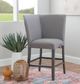 Powell® Seneca Gray Upholstered Corner Counter Height Stool-1