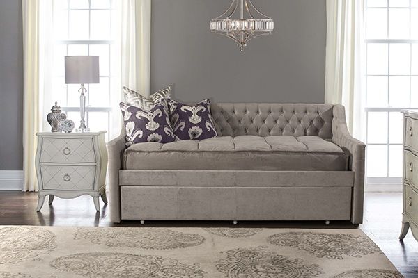HH2 Home Jaylen Silver Twin Youth Daybed With Trundle-3