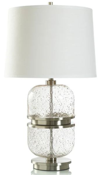 Stylecraft Brushed Nickel/Clear Ash Table Lamp -0