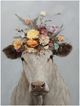 Classy Living Flower Head Cow Wall Art-0