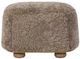Four Hands Bilbury Taupe Shearling Oval Ottoman-2