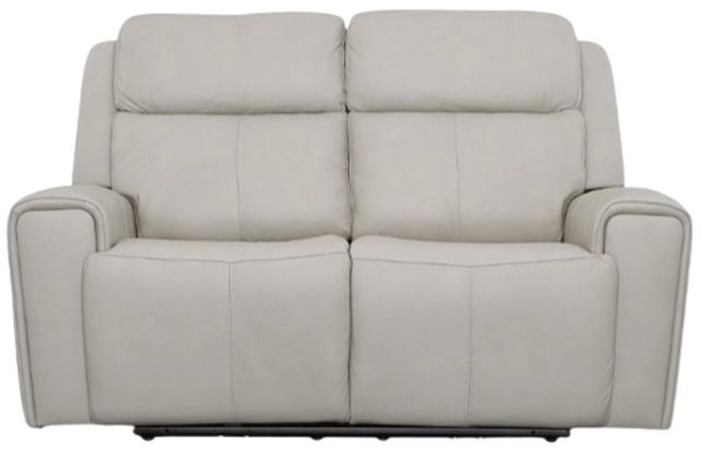 Flexsteel® Barnett Timber Leather Power Reclining Loveseat with Power Headrest and Lumbar-1