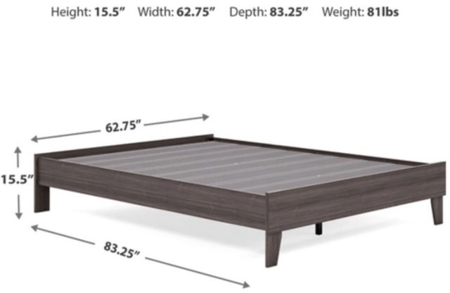 Signature Design by Ashley® Brymont Dark Gray Queen Platform Bed-3