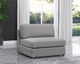 Meridian Furniture Beckham Grey Linen Polyester Modular Armless Chair-4