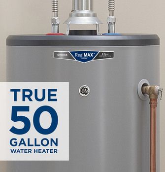 GE RealMAX® Choice 50-Gallon Tall Natural Gas Atmospheric Water Heater-3