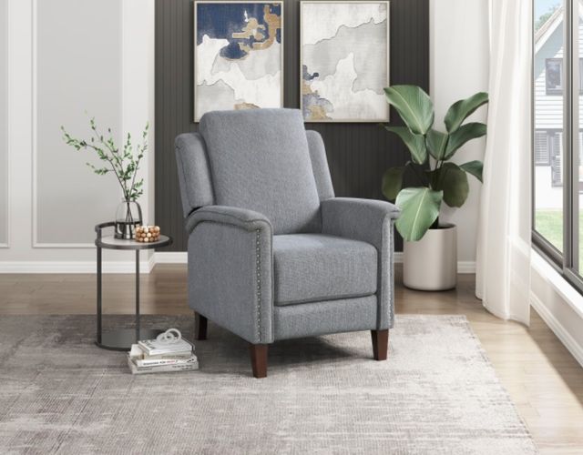 Homelegance® Lansing Gray Manual Push Back Recliner-1