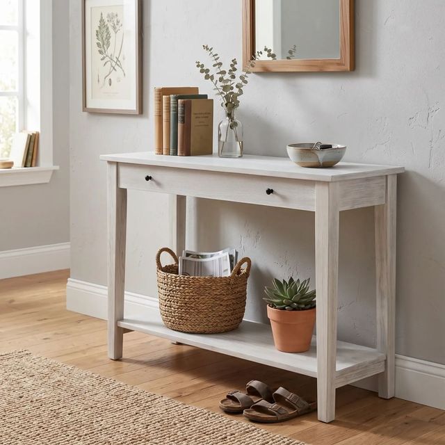Sunny Designs™ Light Gray Small Console Table-1
