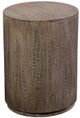 Porter International Designs Drum Gray Round End Table-0
