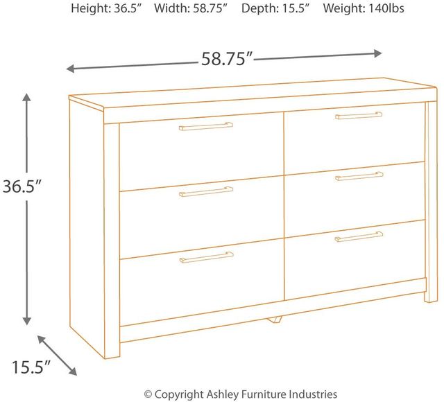Benchcraft® Derekson Multi-Gray Dresser and Mirror-3