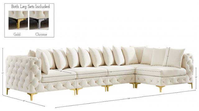 Meridian Furniture Tremblay 5-Piece Cream Modular Sectional-3