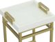 Fairfield® East Camden Pearl Drink Table with Antique Brass Base-3