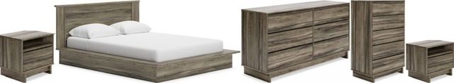 Signature Design by Ashley® Shallifer 5-Piece Brown Full Panel Bed Set-0