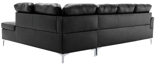 Mazin Furniture Barrington 2-Piece Black Right-Arm Facing Sofa Sectional and Chaise-3