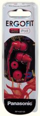 Panasonic® ErgoFit Red In-Ear Earbud Headphones-1