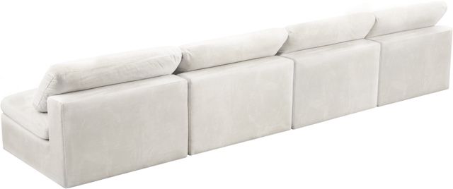 Meridian Furniture Cozy 4-Piece Cream 156" Armless Modular Sofa-2