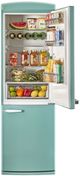 Unique® Appliances Classic Retro 24" 11.7 Cu. Ft. Ocean Mist Turquoise Counter Depth Bottom Freezer Refrigerator-2
