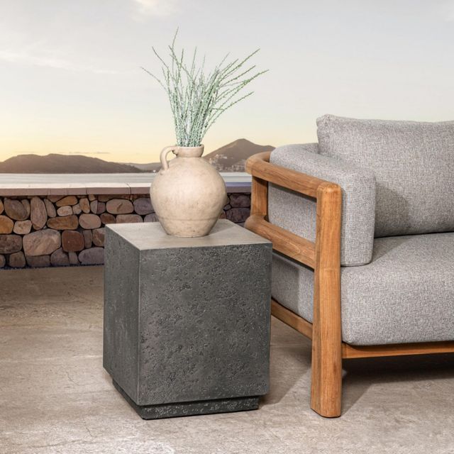 Classic Home Marwin Dark Gray Concrete Outdoor End Table-1