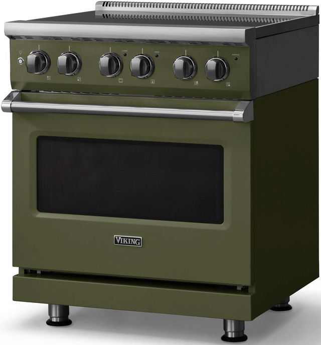 Viking® 5 Series 30" Martini Pro Style Electric Range with Polished Chrome Trim-2
