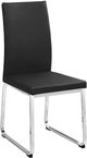 Monarch Specialties Inc. 2-Piece Black/Chrome Side Chair Set with Metal Bases-0