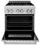 ZLINE 30" Satin Stainless Steel Pro Style Dual Fuel Range-1