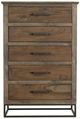 International Furniture Direct Natural Teca Brown Chest-1