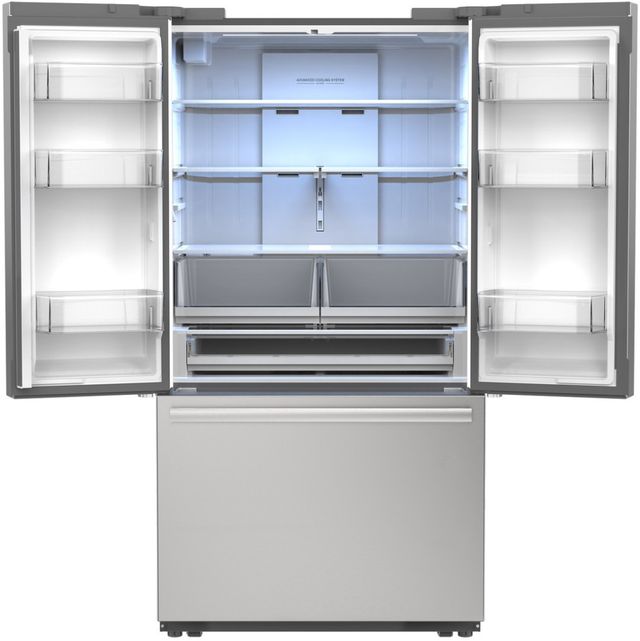 Sharp 36" Stainless Steel Counter Depth French 3-Door Refrigerator with Internal Water Dispenser-1