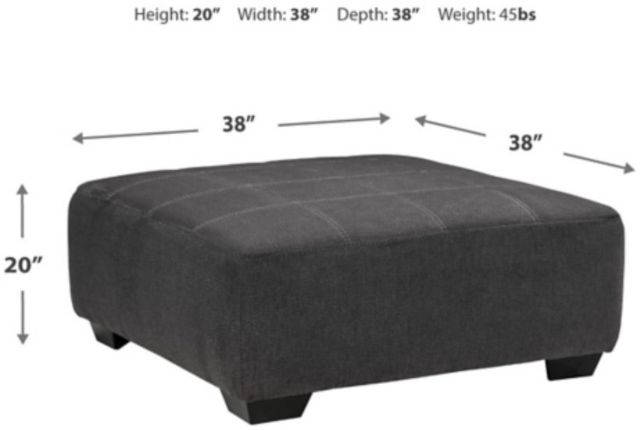 Benchcraft® Ambee Slate Oversized Accent Ottoman-1