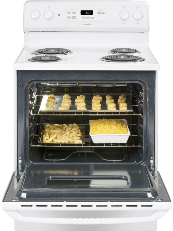 Hotpoint® 30" White Freestanding Electric Range-3