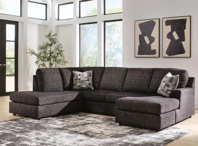 Signature Design by Ashley® Coralene 2-Piece Onyx U-Shape Sectional and Chaise-1