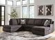 Signature Design by Ashley® Coralene 2-Piece Onyx U-Shape Sectional and Chaise-1
