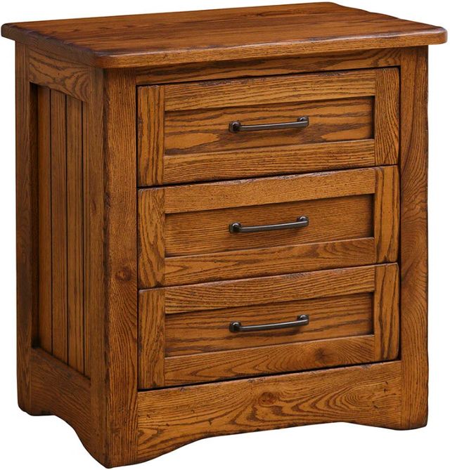 Country Classic Collection Customizable Farmstead 3-Drawer Nightstand-2