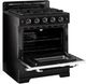 Unique Appliances Classic Retro 30" Midnight Black Slide-In Gas Range-3