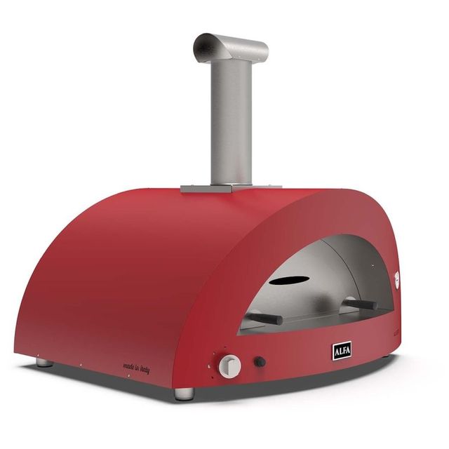 Alfa Moderno 5 Pizze 47" Ruby Red Natural Gas Pizza Oven-3