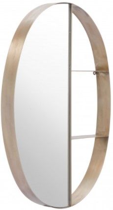 Zuo® Modern Latitude Oval Antique Bronze Shelf Mirror-0