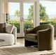 Dovetail Furniture Alda Olive Green Accent Chair-1