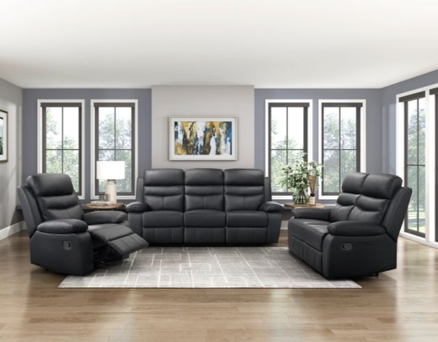 Homelegance® Hancock Black Manual Recliner-1