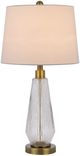 Cal® Lighting & Accessories Teardrop Style 2-Piece Antique Brass Table Lamp Set-1