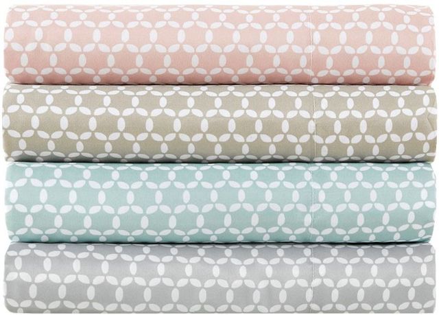 Olliix by Madison Park Blush California King 3M Microcell Print Sheet Set-3